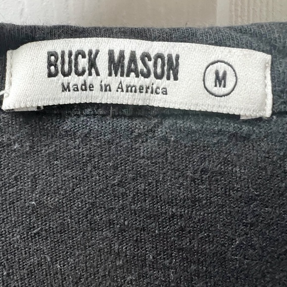 Buck Mason Crew Neck Short Sleeve T-shirt in Black - Picture 4 of 5